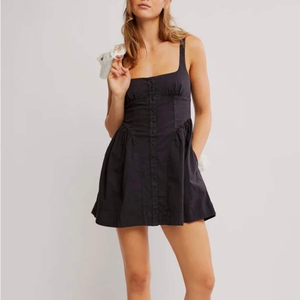 Free People Black Mini Dress